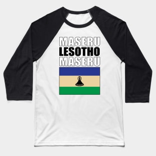 Flag of Lesotho Baseball T-Shirt